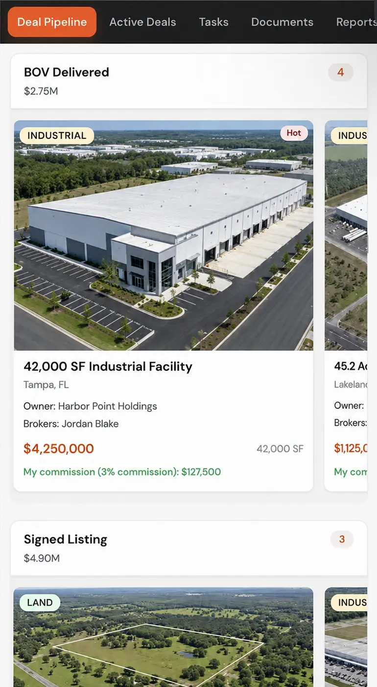 Mobile deal pipeline using fictional demo properties